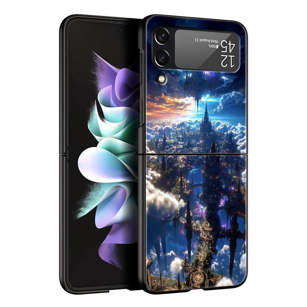Starry Sky Universe Fashion Phone Case For Samsung Galaxy Z Flip3 Flip4 Flip5 Case Shell For Z Flip 3 4 5 6 7 Hard Folding Cover
