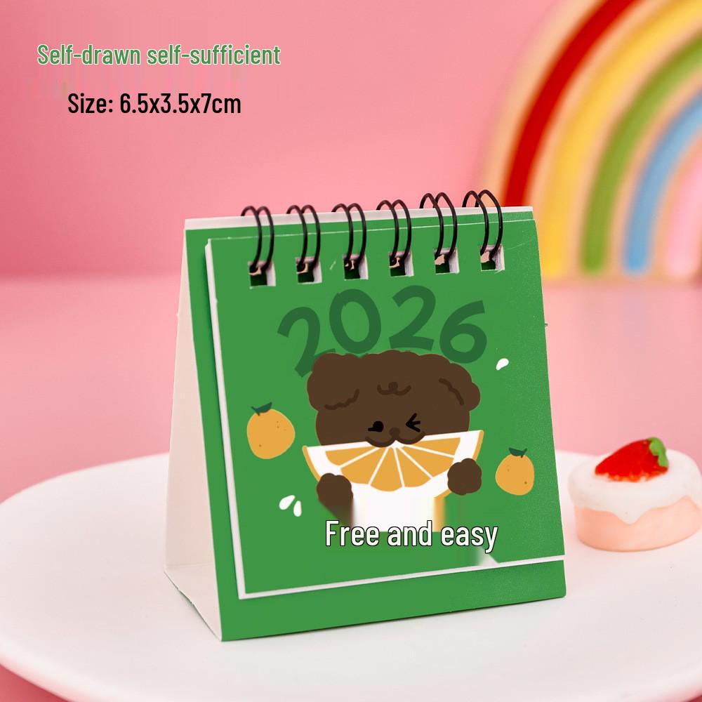 2026 Inspirational Words Mini Desk Planner Calendar - Creative Portable Desktop Ornament