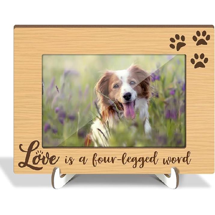 Leopard Print Picture Frames, Decorative Wood Photo Frames Birthday Gifts for Sister Women Girls Mom Daughter Tabletop Display 4x6 Photo Living Room