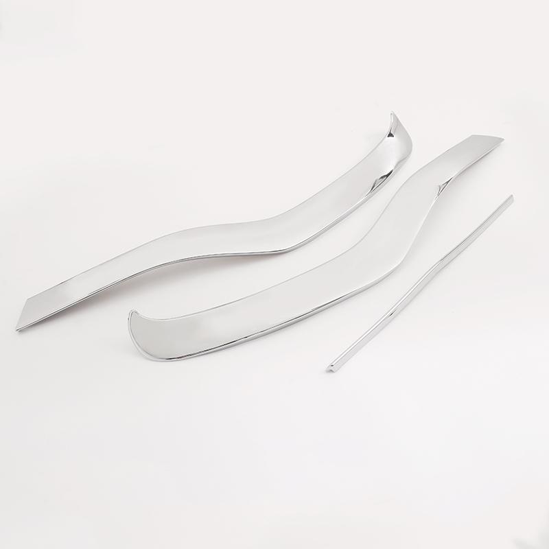 3 Pcs For Mercedes Benz E Class W213 2016- ABS Chrome Front Bumper Plate Car Accessories