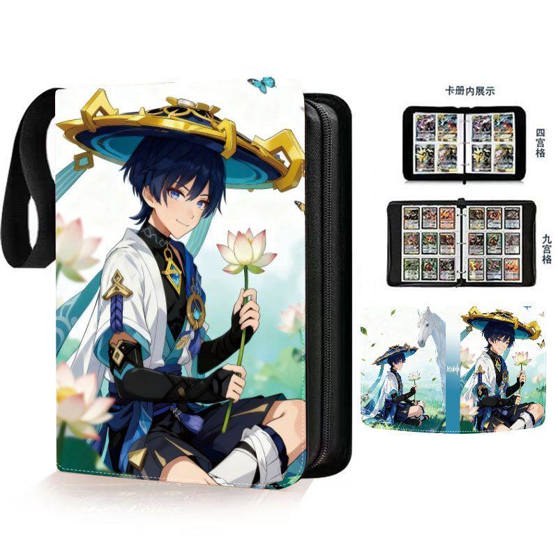 400900 Pcs Card Album Book Anime Genshin Impact Collection Card Zipper Game Cards Sunny Starscout Binder Holder Kids Gifts Toys