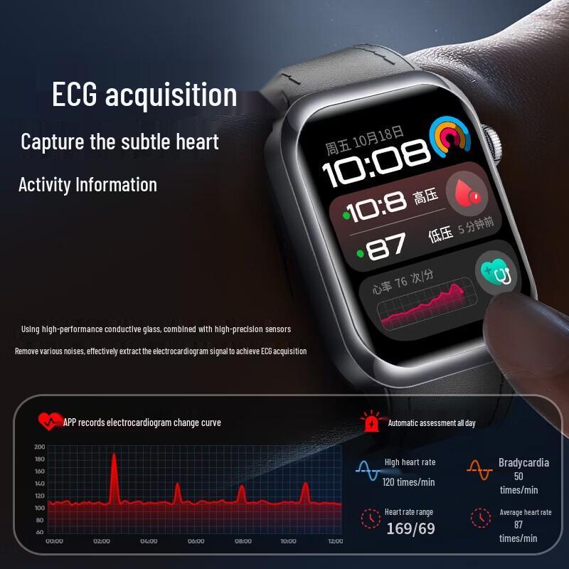 KPEP Medical Certified Smartwatch with Airbag Blood Pressure Monitoring (CN version)