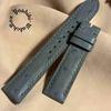 Used Ost-457 Ostrich Leather Watch Strap Gray (lug Width 20mm - Buckle Width 18mm)