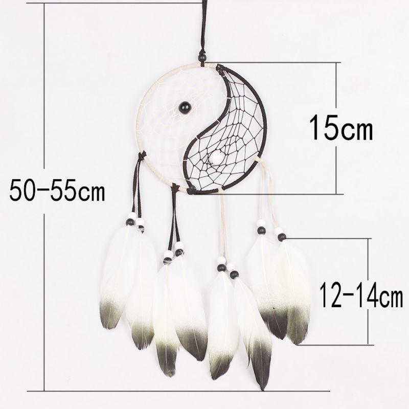 Dream Catcher Wall Decor Boho Feather Hanging Ornament Home Decoration Craft Gift for Bedroom Living Room Balcony Outdoor Car