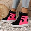 Sneakers Women New High Top Platform Casual Wedges Sneakers Autumn Winter Female Black Internal Increase Vulcanize Women Shoes