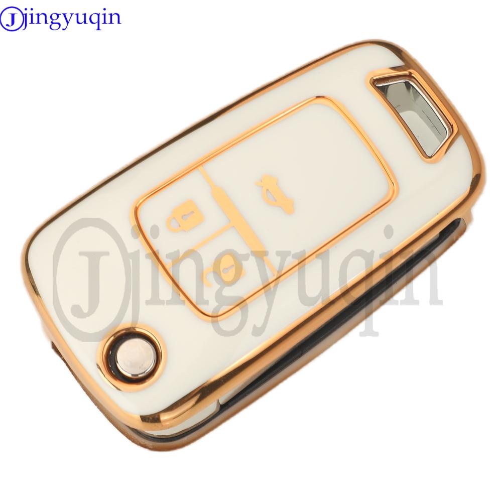 Jingyuqin 3/4/5 Buttons Soft Tpu Car Key Case For Opel/Buick/Chevrolet Cruze Epica Lova Camaro Impala Aveo Malibu Sail Orlando