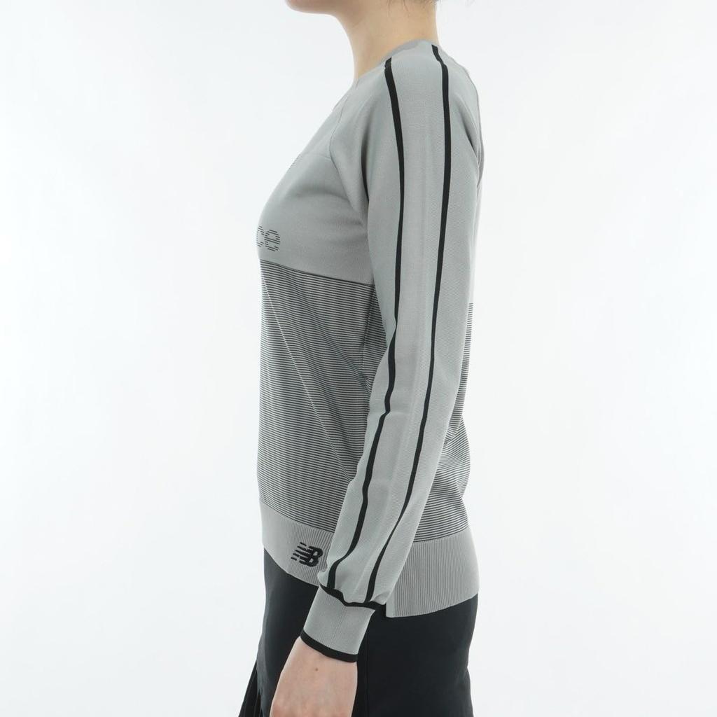 Golf Crew Neck Knit Recycled 1 [New Balance] Women's (Stretch Material) / 012-4170502 022_Gray [M]