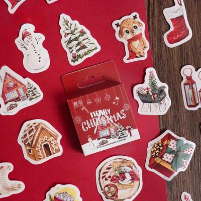 46 stücke Frohe Weihnachten Aufkleber Pack DIY Dekorative Schreibwaren Album Tagebuch Tasse Notebook Handy Spielzeug Sammelalbum