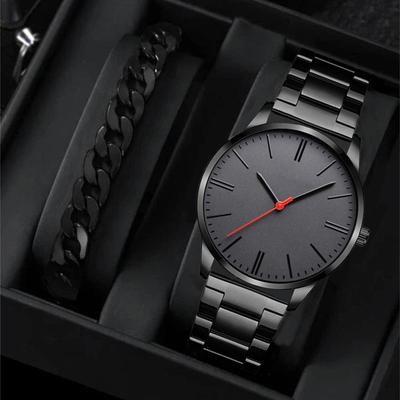 Men's Personalized Trendy Quartz Steel Band Wristwatch