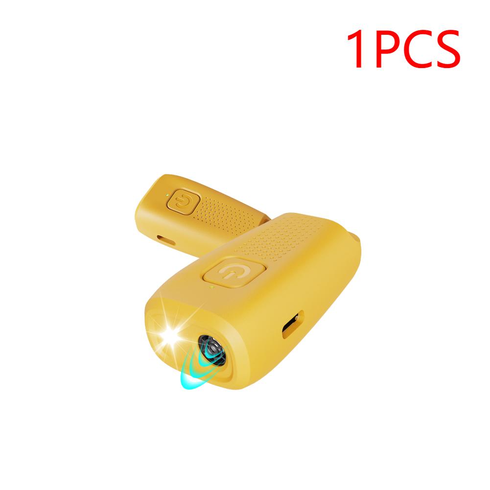 

1/2 шт. Устройство для дрессировки против лая, перезаряжаемое через Type-C, отпугиватель собак, ультразвуковое устройство, ультразвуковой фонарик, отпугиватель собак 1PCS жёлтый