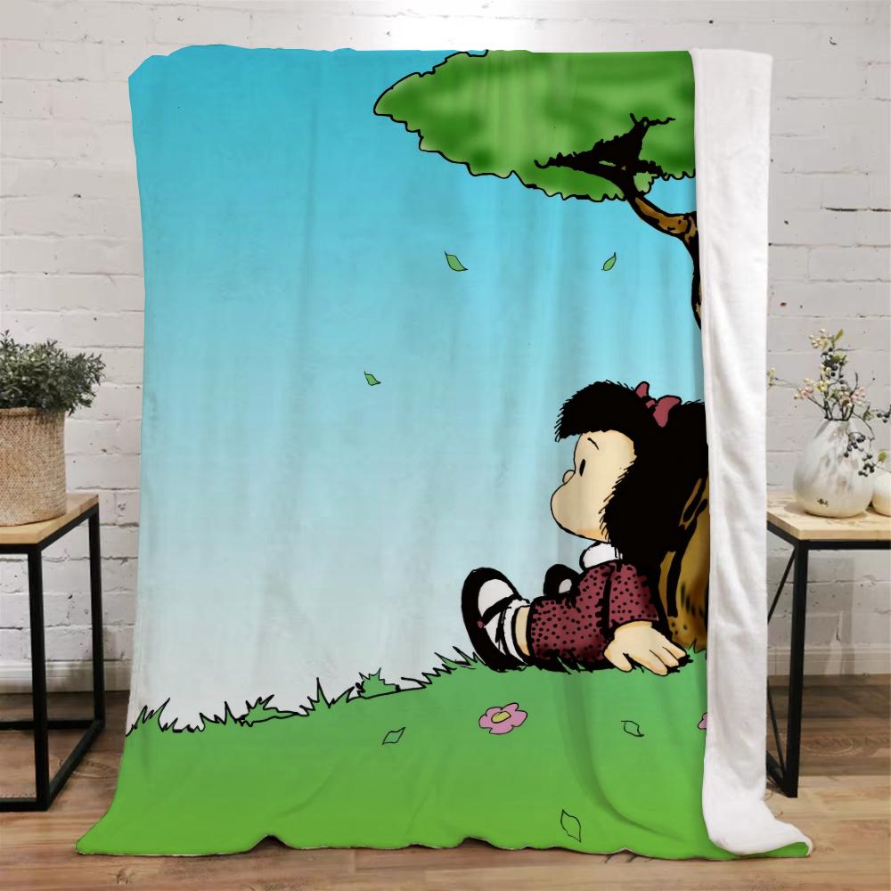 Mafalda Funny Blanket for Sofas Custom Blankets Sofa Decoration Bed Throw Luxury Bedding Knitted Plaid Beach Towel Home Interior