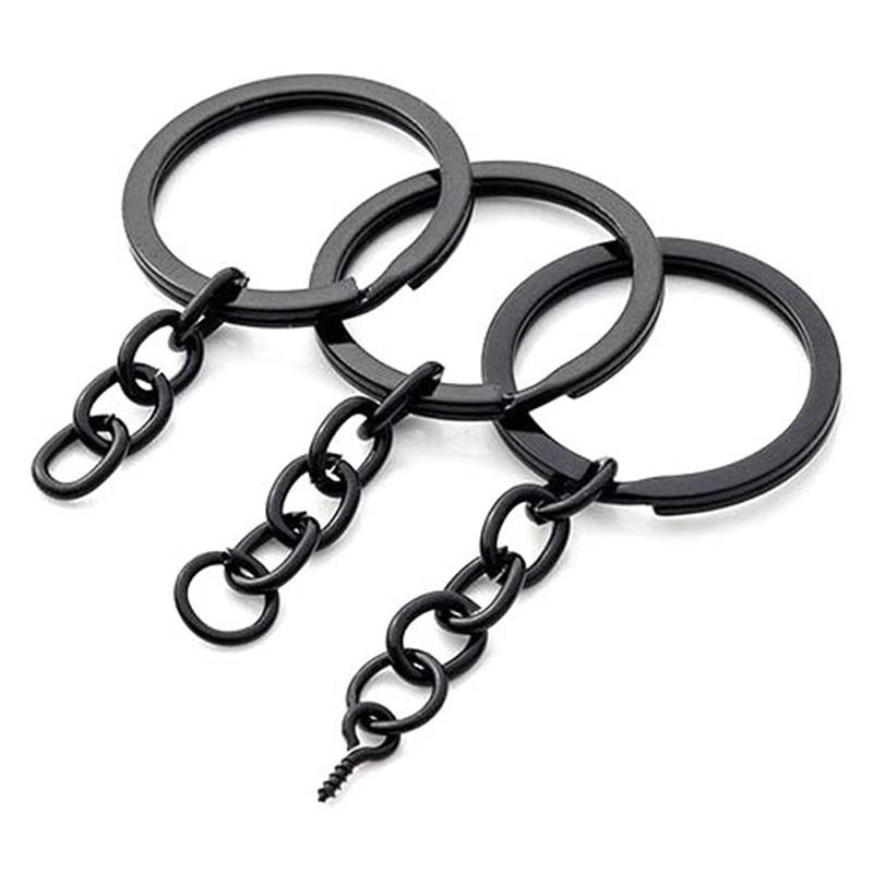 10Pcs Black 25Mm 30Mm Lobster Chain Key Chain Bag Diy Jewelry Making Accessories