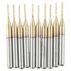 PCB Machine Milling Cutter Drill Bit Engraving Router Bits Titanium Coat 1mm CNC Carbide End Mill For Glass Fiber