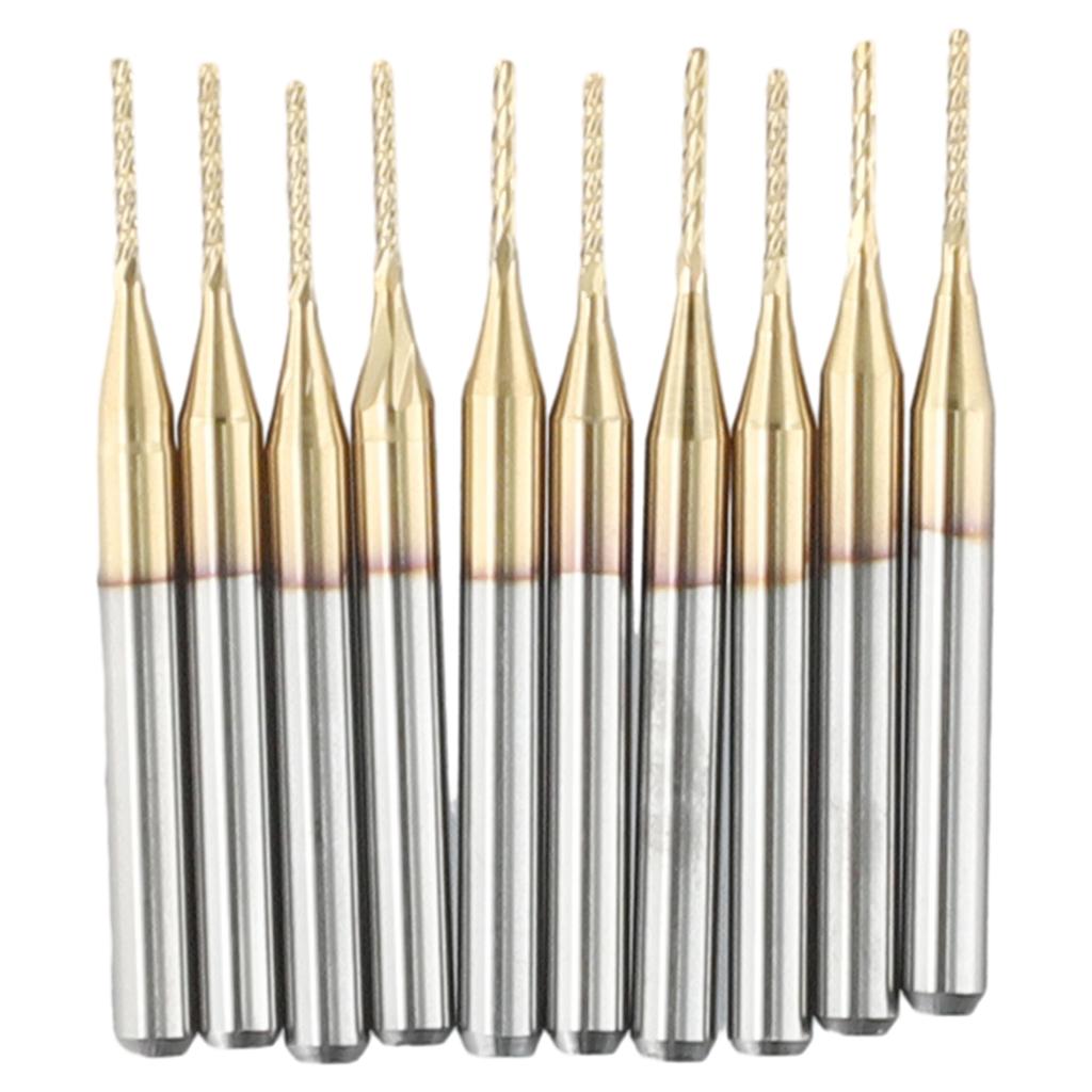 PCB Machine Milling Cutter Drill Bit Engraving Router Bits Titanium Coat 1mm CNC Carbide End Mill For Glass Fiber