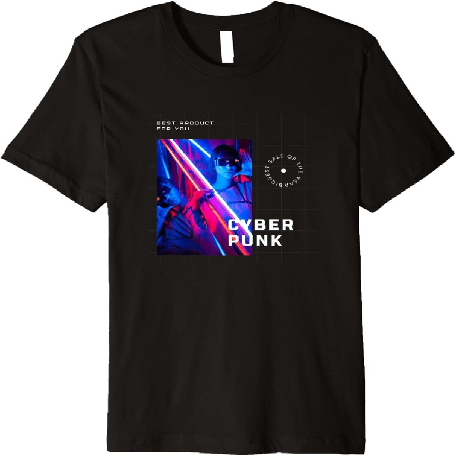 Городской Киберпанк – Уникальный Дизайн _ Премиум Футболка для Мужчин и Женщин S