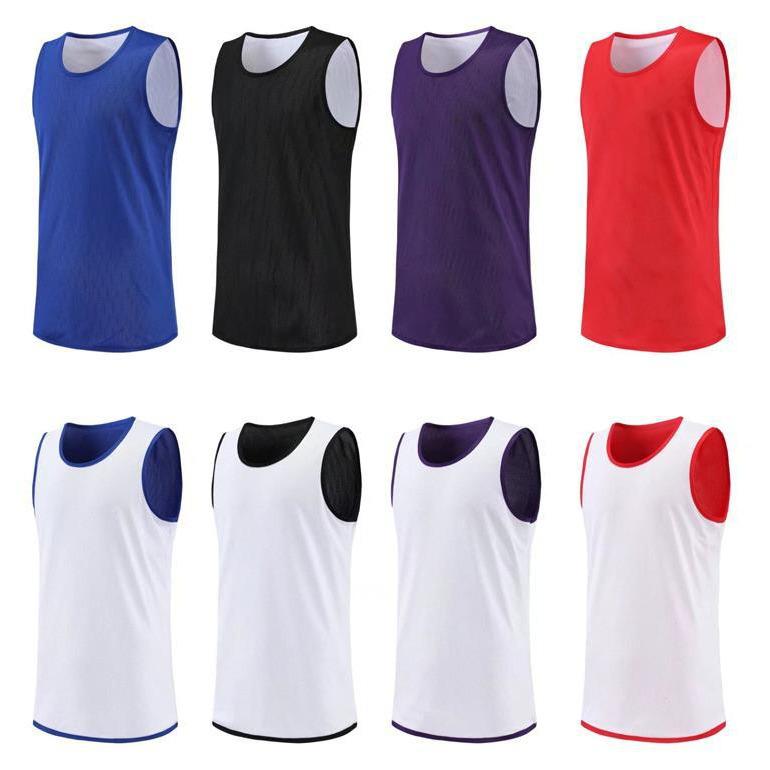 Custom Double-Sided Basketball Jersey: Reversible Sports Vest for Running, Loose Sleeveless Team Uniform with Personalized Printing.