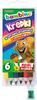 Bambino school crayons with sharpener, 6 colors