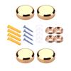4Pieces Practical Sturdy Brass Gold Mirror Mounting Screws Easy Installation for Interior Designers and Enthusiasts