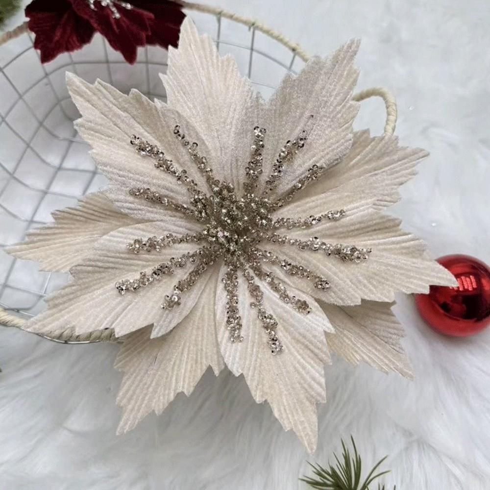 24CM Christmas Glitter Flower Sparkling Sequins Flower Wedding Decoration