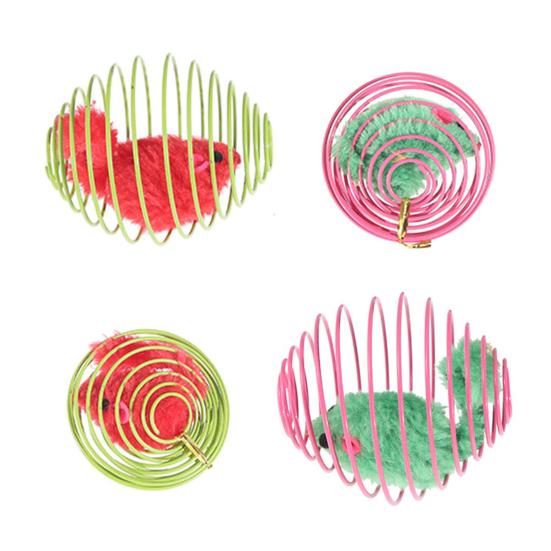 Durable Attractive Portable Cat Toy Pet Spring Simulation Mouse Accessories