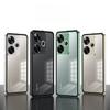 Stoßfeste Telefonhülle für Poco F6, Metallrahmen aus Aluminiumlegierung + matte, durchsichtige Acryl-Rückseitenabdeckung für Xiaomi Redmi Turbo 3