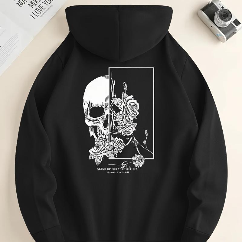 

Мужская толстовка оверсайз с капюшоном, со спущенным плечом и свободного кроя, отлично подходит для уличной моды и ленивых выходных. XXL чёрный