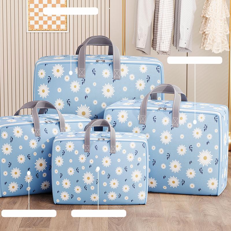 Large Quilt Storage Bag Large Capacity Moving Packing Organizer Reusable Laundry Cloth Bins Travel Home Collapsible Storage Solutions