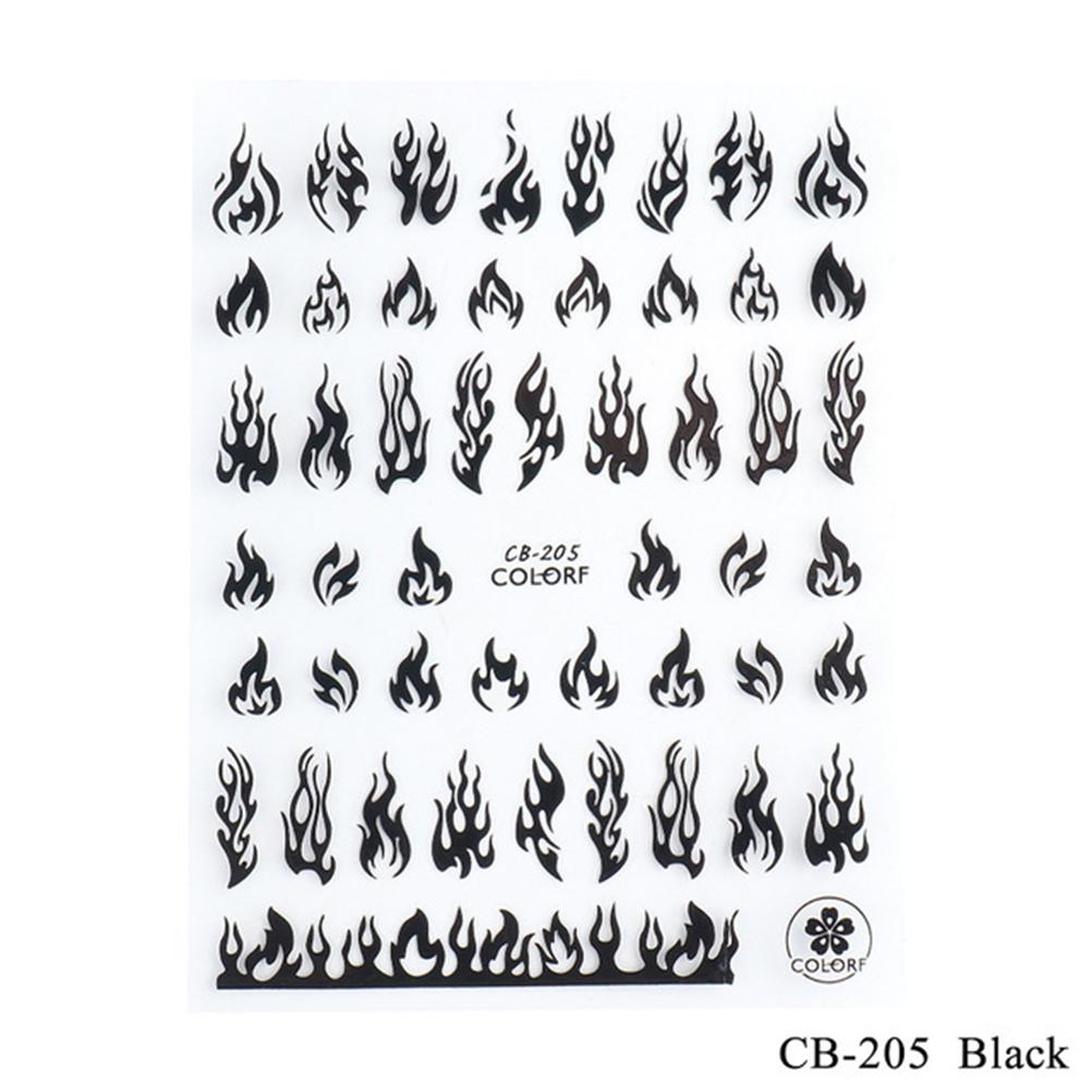 Flame Nail Art Decals for Women Flame Nail Stickers Nontoxic Self Adhesive Nails Manicure Decoration