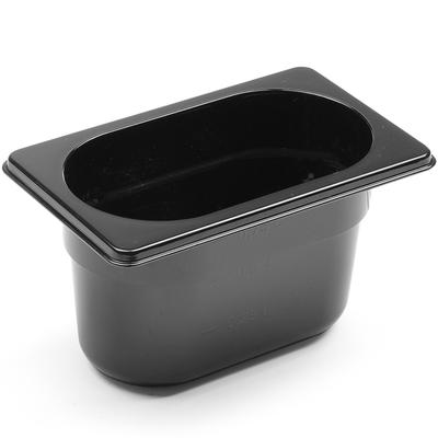 Gastronorm Container GN 19 Made of Black Polycarbonate 176x162x100mm 1L Hendi 862827