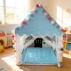 Foldable Portable Children Tipi Tent Large Pink Princess Party Castle Girls Play House Baby Room Decor Kids Gift Play Supply