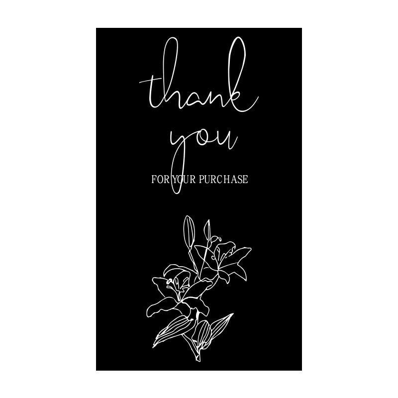 In-Stock Rectangular Thank You Stickers for Airplane Box Sealing, Gift Box Packaging, Decorative Coated Paper, Self-Adhesive.