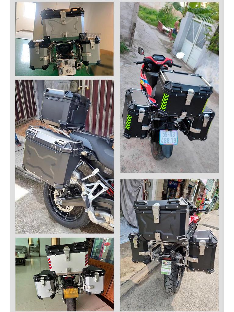 Universal Motorcycle Aluminum Side Boxes – Waterproof, Anti-Collision, Quick Release (18L/28L/35L)