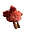 Portachiavi Peluche Foglia d'Acero Ciondolo Morbido Carino per Borsa Collezionabile Autunnale Peluche Giocattolo Decorazione Kawaii per Zaino Regalo