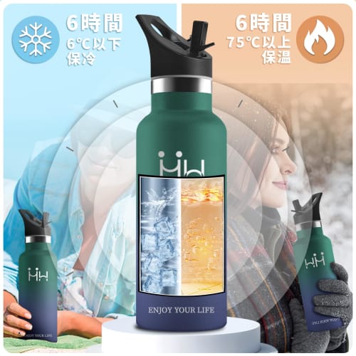 500ml Stainless Steel Water Bottle, Seamless, Easy to Clean, Suitable for Bicycles, Thermos, Coffee, Carbonated Drinks, Stylish, Vacuum Insulated, Kee