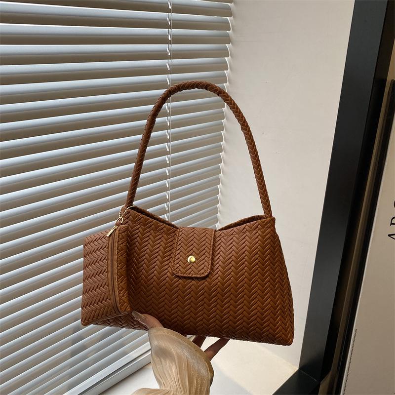 Large Capacity French Woven Underarm Handbag - Women's Luxury Fashion Tote