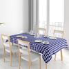 Premium Blue Gingham Tablecloth Reversible Classic Plaid Dining Room Decor Multiple Sizes Available