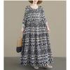 DIMANAF New 2026 Women Plus Size Spring Summer Beach Long Dress Lady Loose Oversize Maxi Floral Print Black Dresses