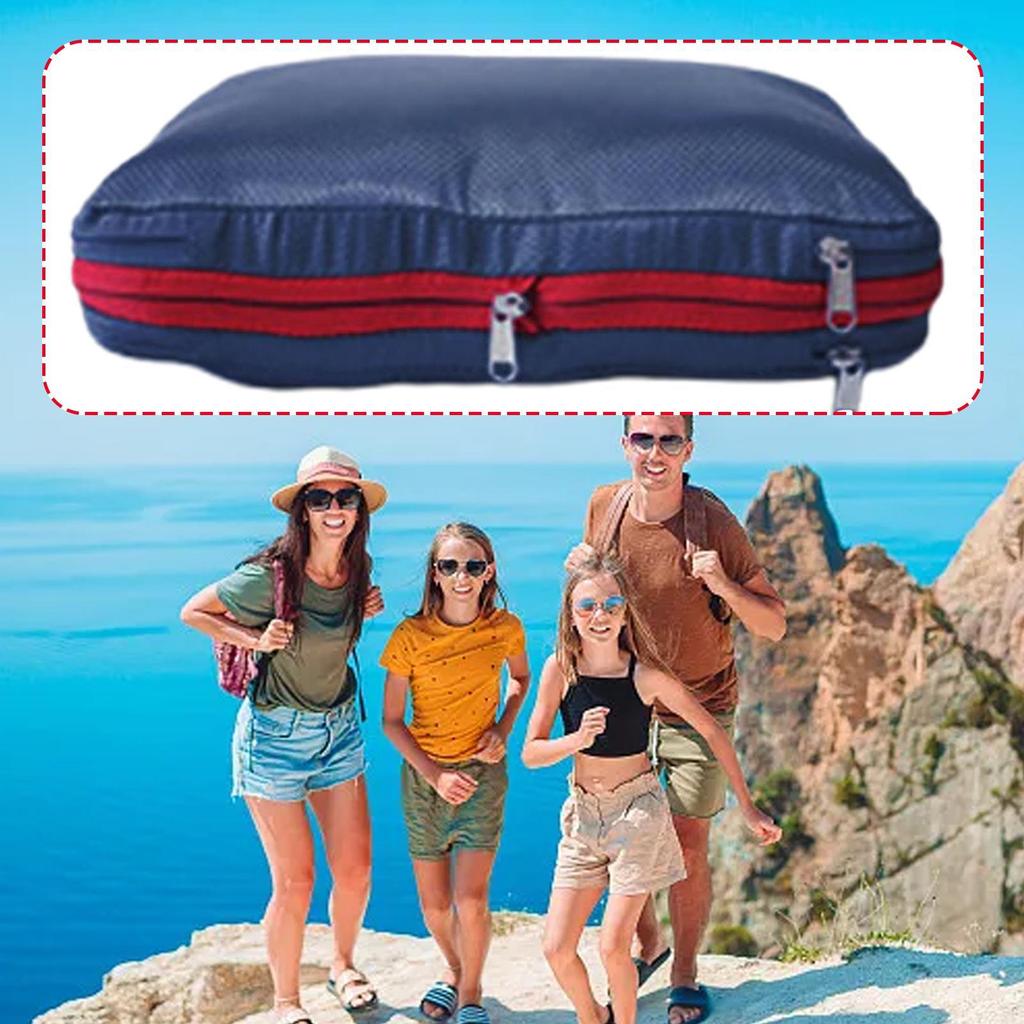 Compression Bags For Travel Clothes Storage Organizer Waterproof Double-Sided Space Saving Compression Pouch For Airplane Cruise