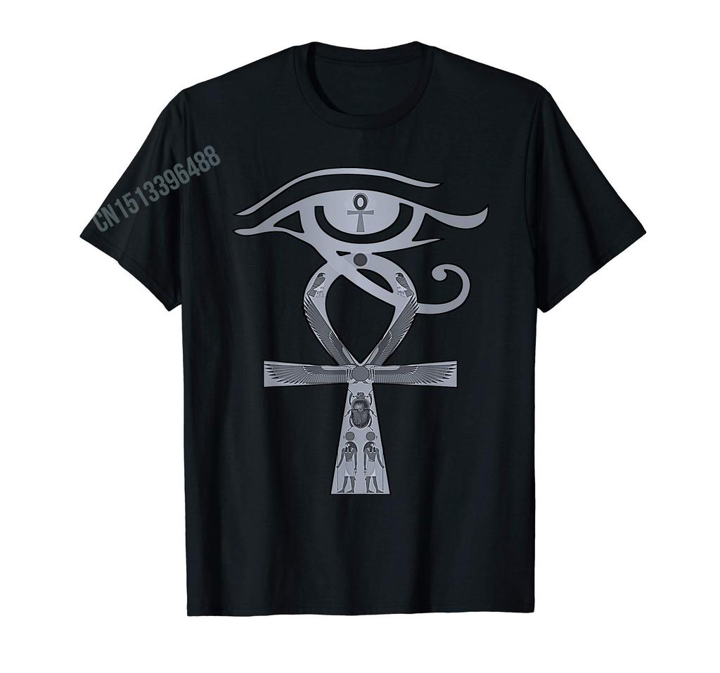 2026 Ancient Egypt God Eye of Horus Ankh Egyptian Symbol TShirt For Men Women T Shirt Tops Cotton Tees