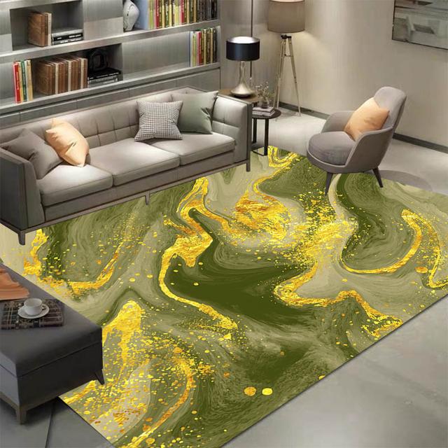 

Чернила брызги золота картина маслом абстрактные ковры гостиная декор домашний ковер для спальни моющийся без выцветания большой площади напольный коврик 80x120cm