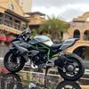 1:12 KAWASAKI H2R Alloy Racing Motorcycle Simulation Metal Street Race Motorcycle Model Sound And Light Collection Kids Toy Gift