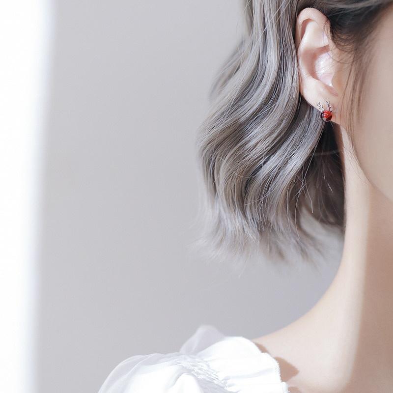 Women Christmas Crystal Elk Stud Earrings Fashion Jewelry Gift Christmas Ornaments