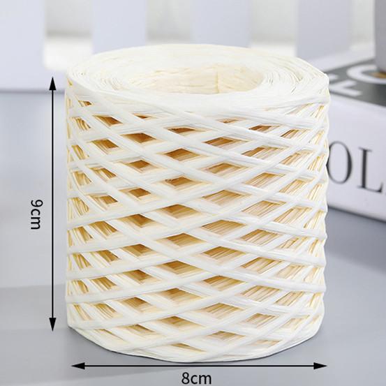 200M Natural Raffia Straw Yarn For Knitting Crocheting Paper Threads Friendly Paper Yarn DIY Handmade Summer Sunhat Beach Bag