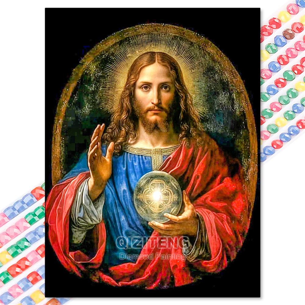 5D Diamond Painting Kit Jesus Cross Religious Sticker Diamond Embroidery Handmade DIY Mosaic Home Decoration Adult Gifts