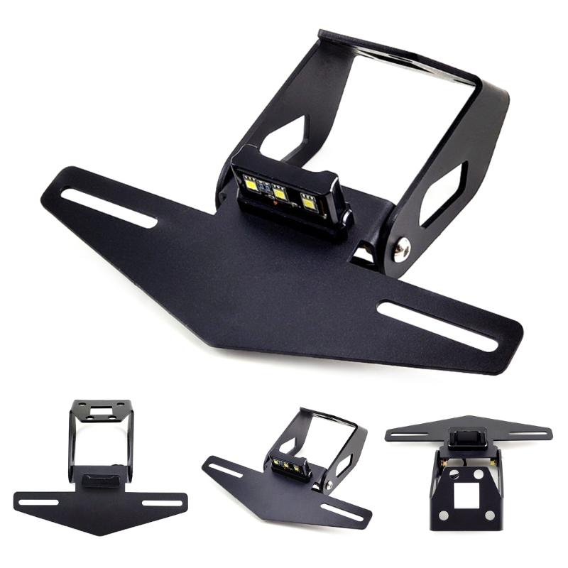Motorcycle License Plate with LED Light Tail Light Holder Motorbike License Plate Mount Holder Bracket for 250/ Z900