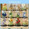 Sunflowers Roses Lilies Hibiscus Bouquet Plastic Building Blocks With Dust Cover For Children Diy Learning And Creative Play