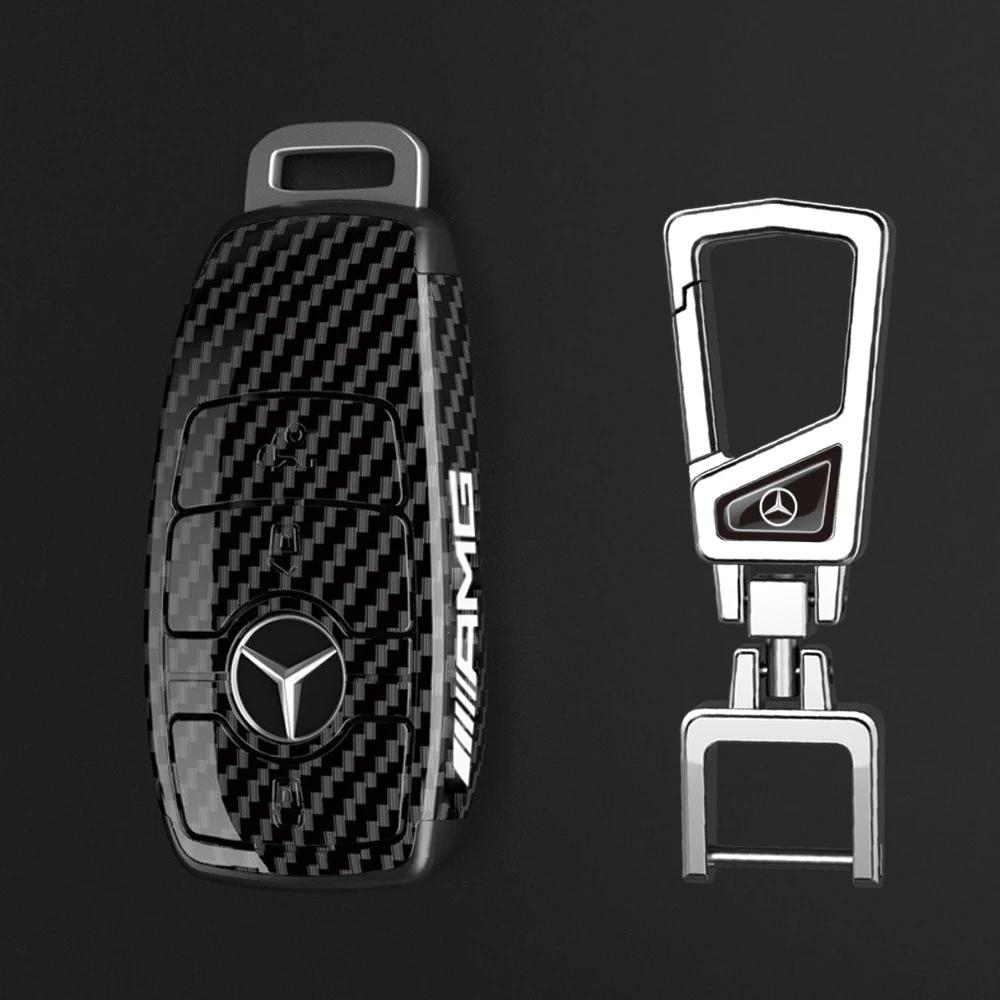 For Mercedes Benz Car Key Rings For Mercedes Benz AMG A B C E S Class W204 W205 GLC CLE CLA GLB GLC GLS W177 W222 Car Key Case C