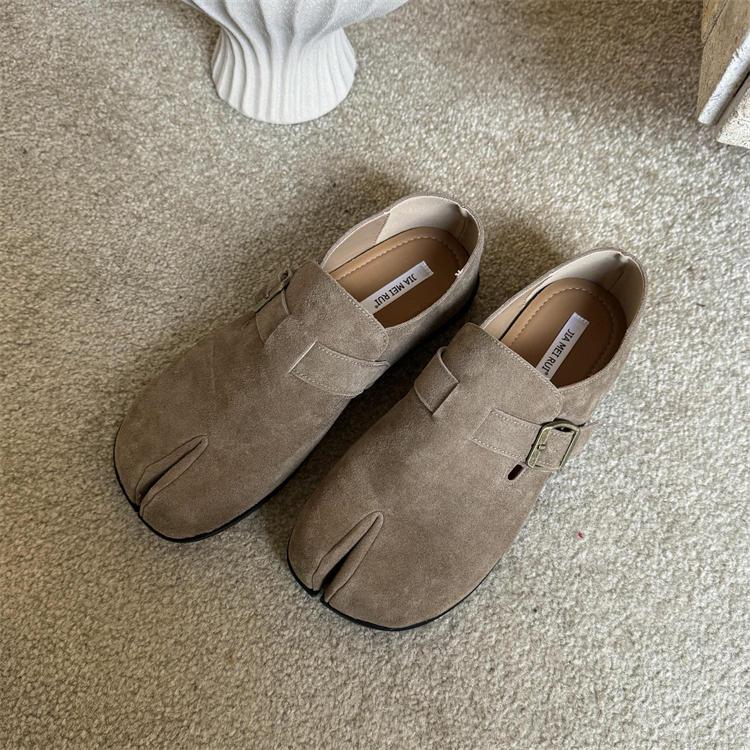 Мода 2024 Весна Новые Ретро Замшевые Плоские Повседневные Лоферы Шапочки Мягкая Подошва — фото 9