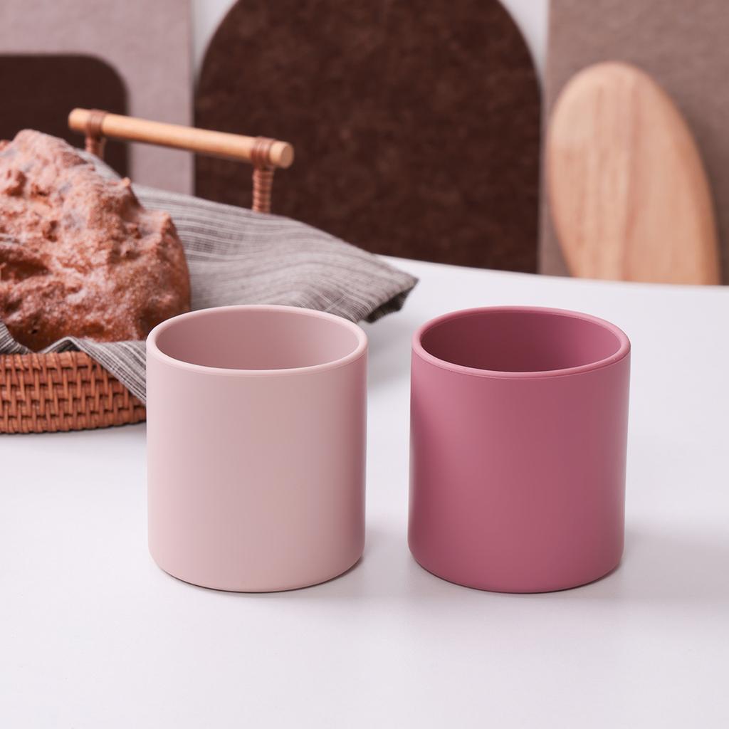 Color Kids 1PCS Food Grade Silicone Baby Training Cup BPA Free Infant Self Feeding Drinking Beginner Open Mouth Design Cup
