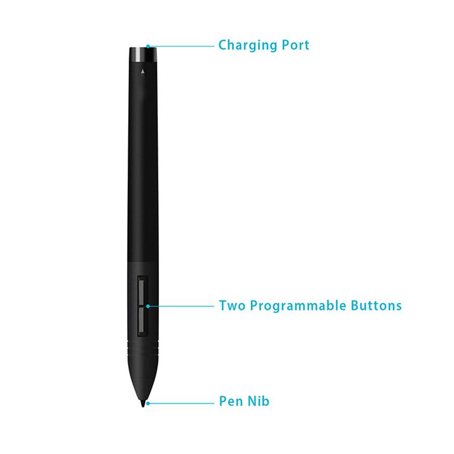 P80 Digitální pero Dobíjecí Pro Grafický kreslicí tablet Huion Bezdrátové USB Černé